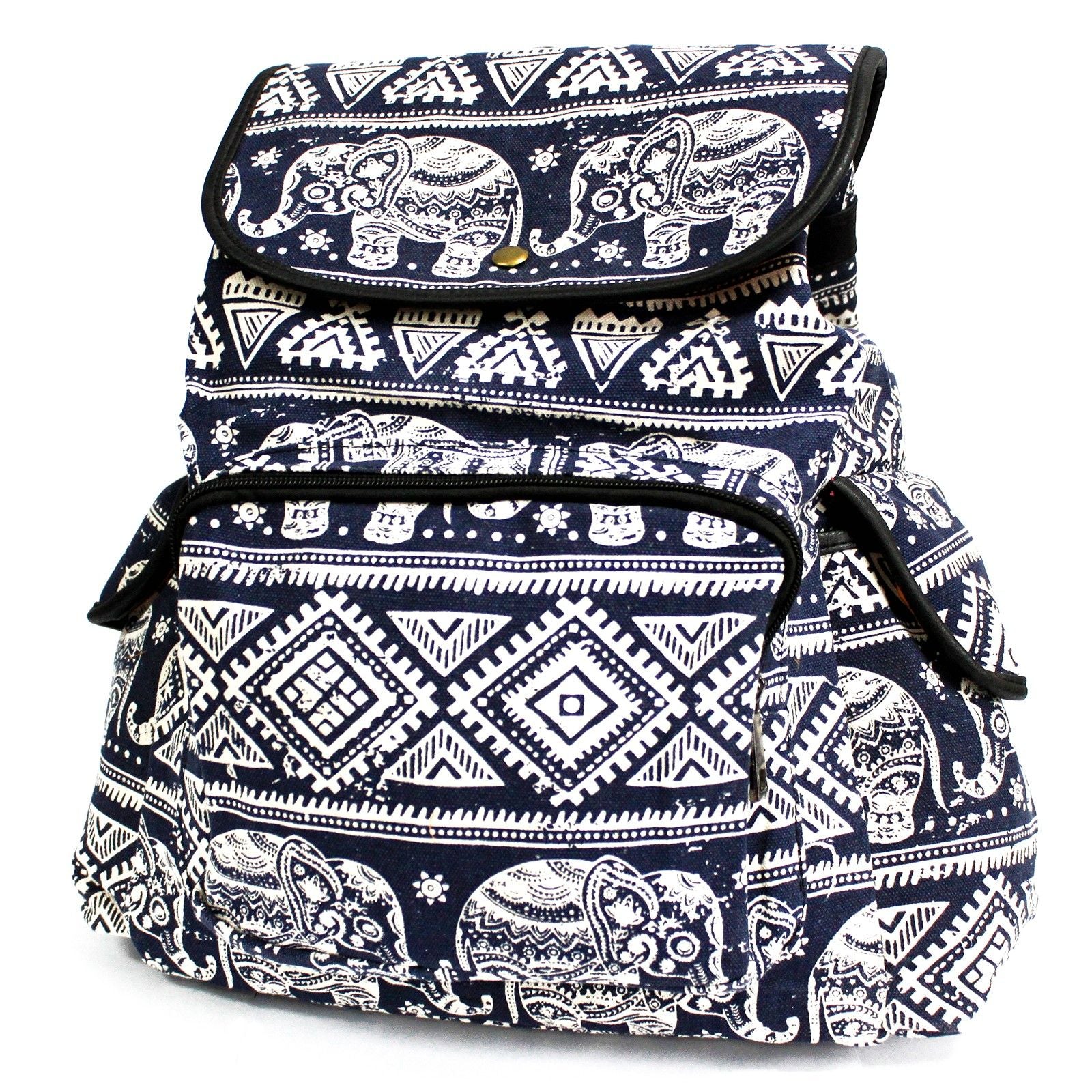 Traveller Backpacks - 3 Pocket Blue Elephant