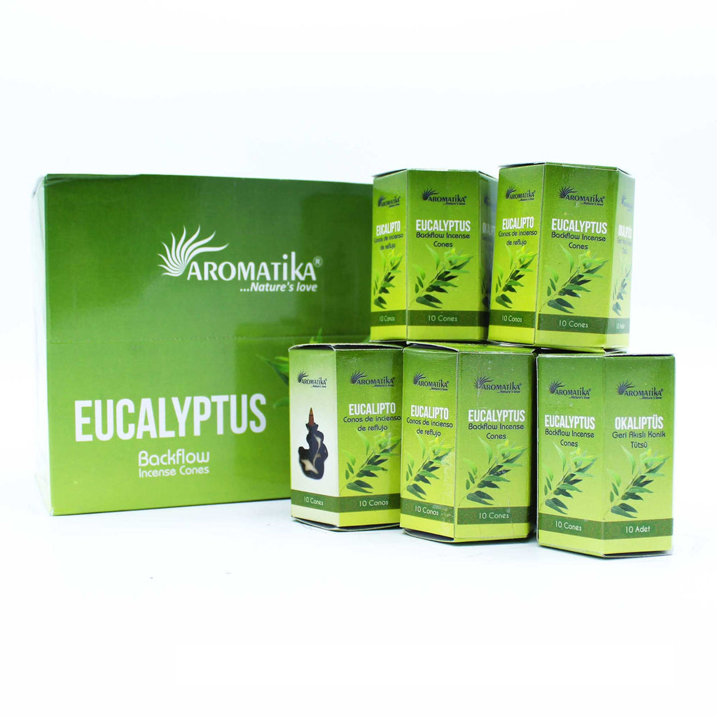 Pack of 10 Masala Backflow Incense - Eucalyptus