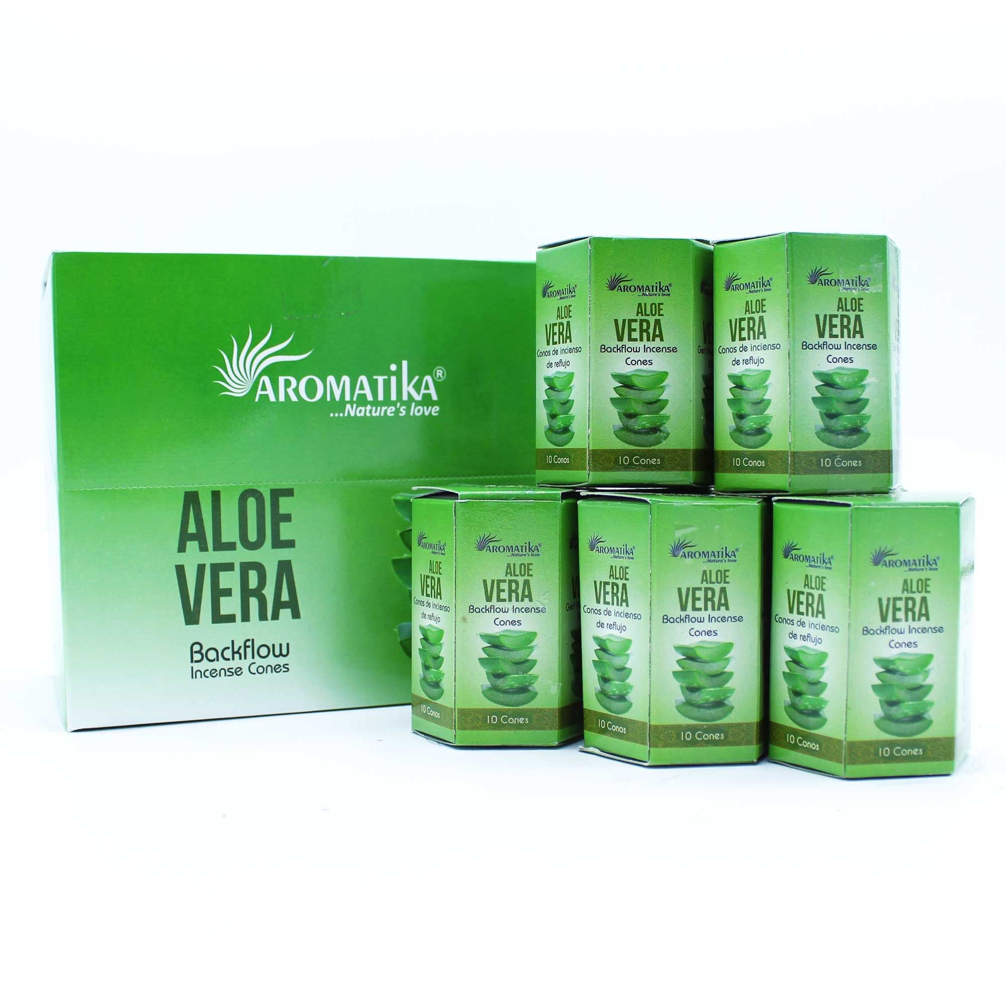 Pack of 10 Masala Backflow Incense - Aloe Vera