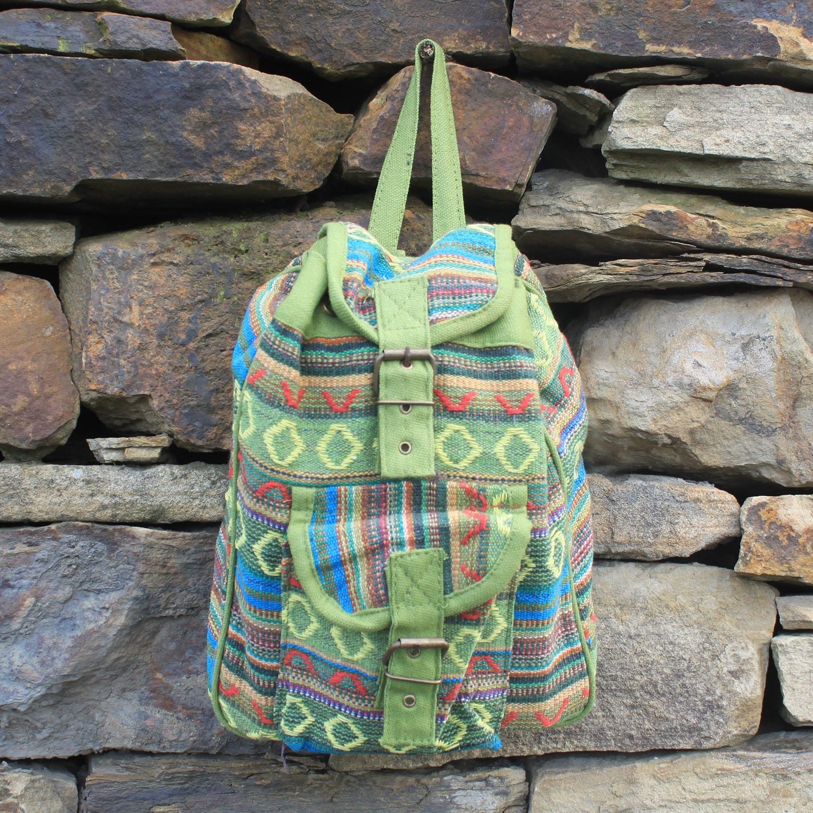 Small Nepali Backpacks  - Green