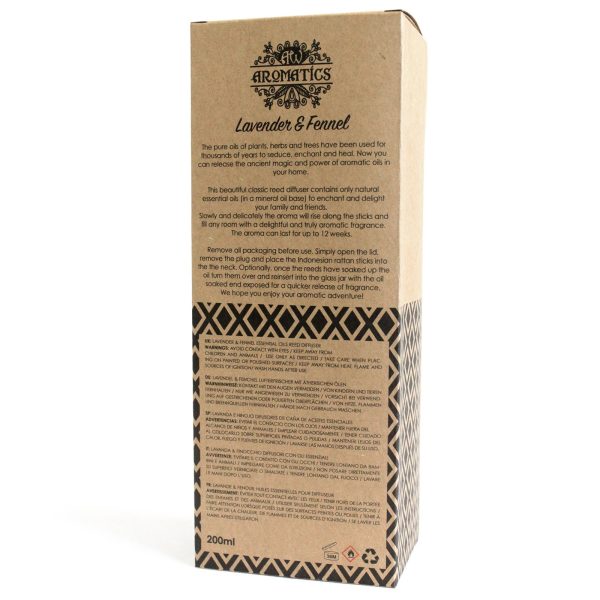 200ml Lavender & Fennel Essential Oil Reed Diffuser - Image 3