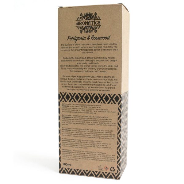 200ml Petitgrain & Rosewood Essential Oil Reed Diffuser - Image 3