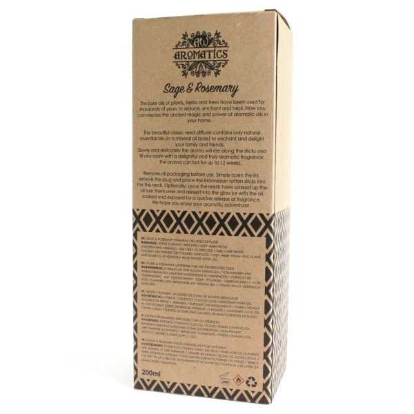 200ml Sage & Rosemary Essential Oil Reed Diffuser - Image 4