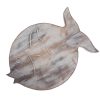 Albasia Wood Fish Stand - Whitewash - Image 5