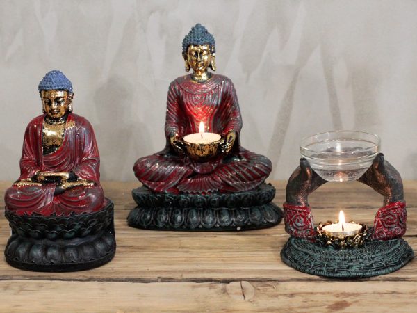 Antique Buddha - Devotee Candle Holder - Image 3
