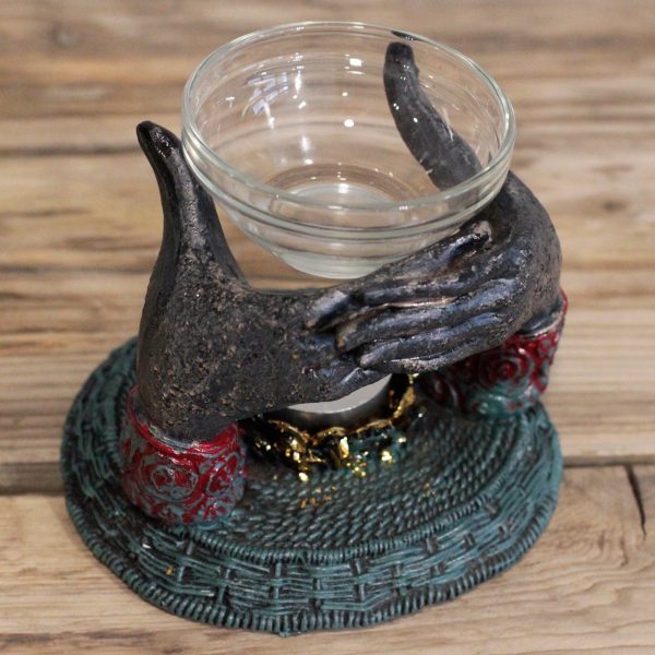 Antique Buddha - Om Hands Oil Burner - Image 4