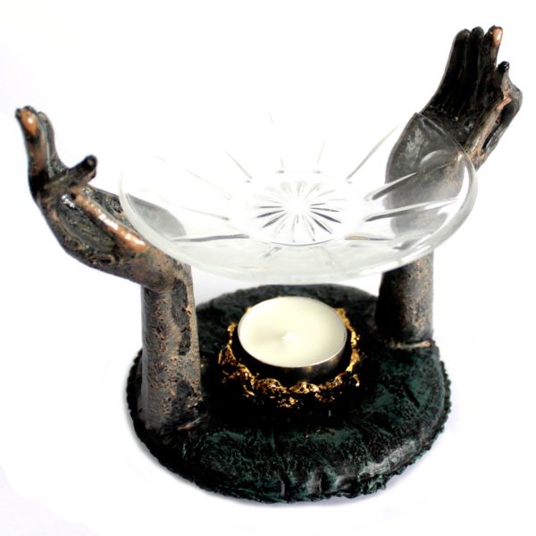 Antique Buddha - Om Hands Oil Burner - Image 2