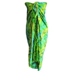 Bali Block Print Sarongs - Orchids (4 Assorted Colours)