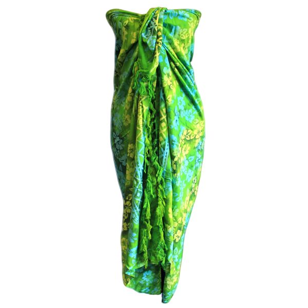 Bali Block Print Sarongs - Orchids (4 Assorted Colours)