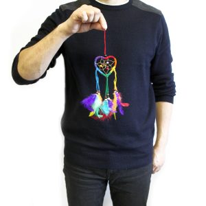 Bali Dreamcatchers - Small Heart/Round - Rainbow