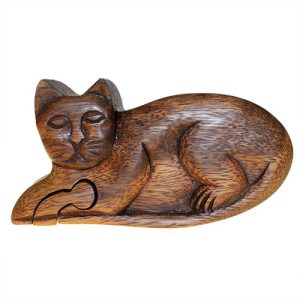 Our 'Cat' Bali Magic Box will make a magical addition to your store. Made like a wooden puzzle