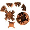 you have to work out which order to pull the various pieces apart in. In the centre is a small compartment ideal to hide that special little gift so it is great for storing small items whilst making a intriguing display plus it is fun to put together! Both lovely to look at and nice to play with