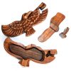 you have to work out which order to pull the various pieces apart in. In the centre is a small compartment ideal to hide that special little gift so it is great for storing small items whilst making a intriguing display plus it is fun to put together! Both lovely to look at and nice to play with