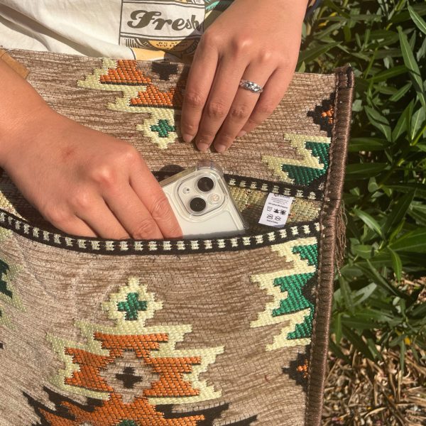 Biege Kilim Messenger Festival Bag - Image 4