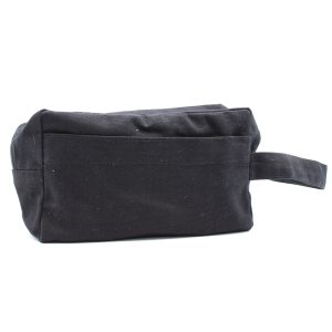 Black Cotton Toiletry Bag 10 oz - Classic Square