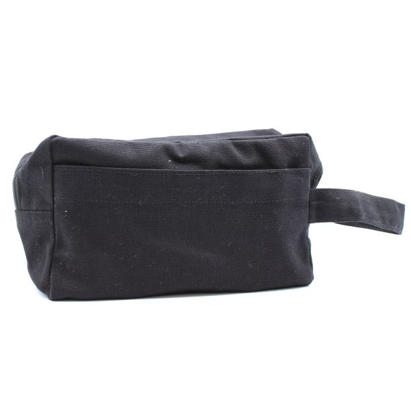 Black Cotton Toiletry Bag 10 oz - Classic Square