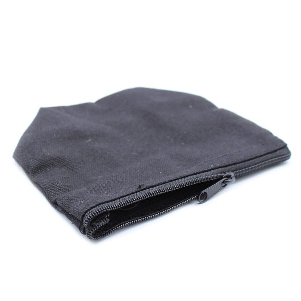 Black Cotton Toiletry Bag 10 oz - Moon Bag - Image 4