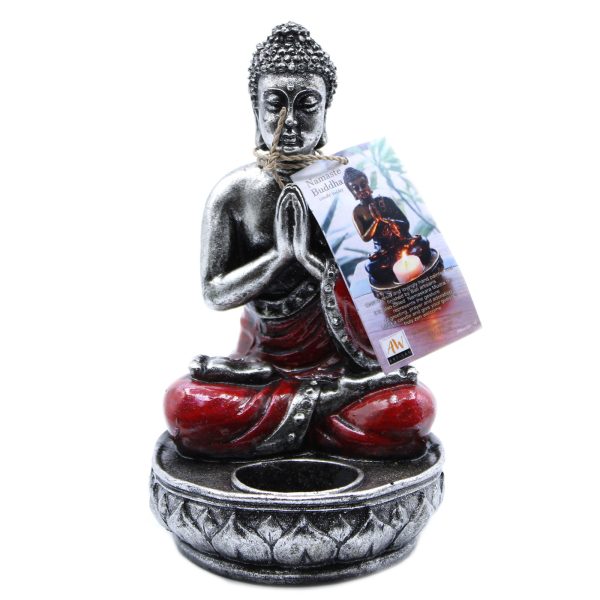 Buddha Candle Holder - Red - Medium - Image 2