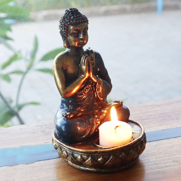 Buddha Candle Holder - Red - Medium - Image 6