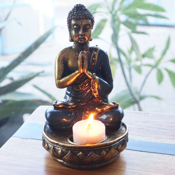 Buddha Candle Holder - Red - Medium - Image 7