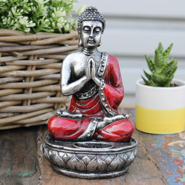 Buddha Candle Holder - Red - Medium - Image 8