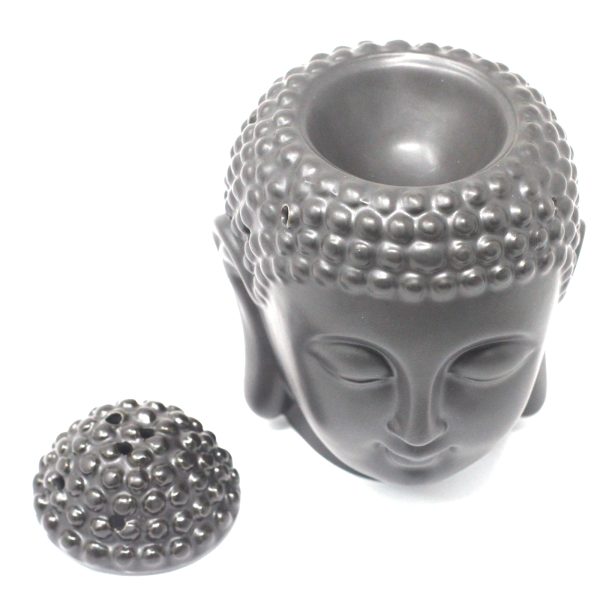 Buddha Head Oil Burner - Dark Brown - Image 3
