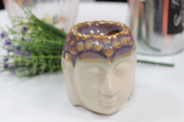 Buddha Oil Burner - Ivory & Mint - Image 2