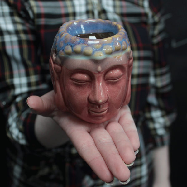 Buddha Oil Burner - Rose & Teal - Image 3