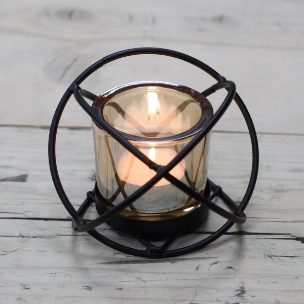 Centrepiece Iron Votive Candle Holder - 1 Cup Single Ball - Image 2