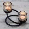 Centrepiece Iron Votive Candle Holder - 2 Cup Double Step - Image 3