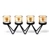Centrepiece Iron Votive Candle Holder - 4 Cup Zig Zag - Image 2