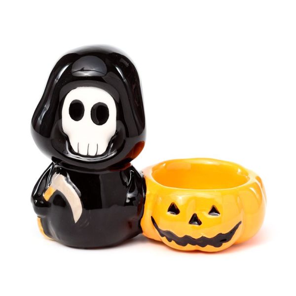 Ceramic Skull Boy Tea Light Candle Holder - Image 2
