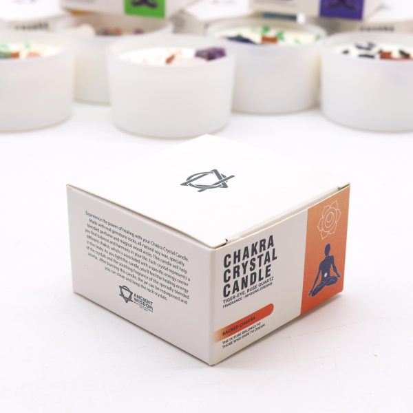 Chakra Crystal Candle - Sacred Chakra - Image 3