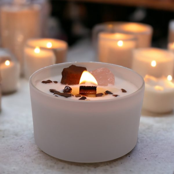 Chakra Crystal Candle - Sacred Chakra - Image 7