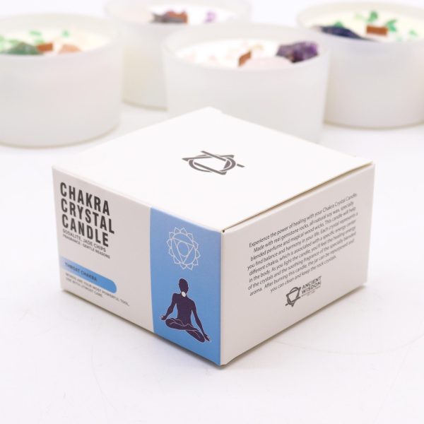Chakra Crystal Candle - Throat Chakra - Image 2