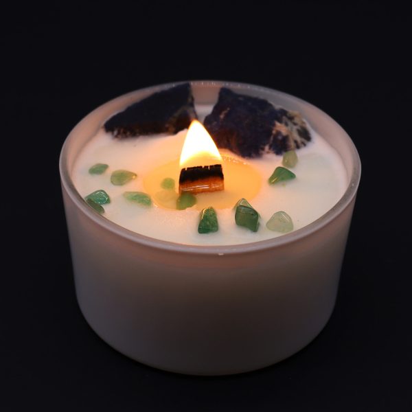 Chakra Crystal Candle - Throat Chakra - Image 4