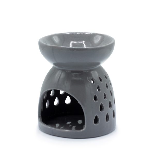 Classic Oil Burner - Teardrops Cutout - Grey - Image 2