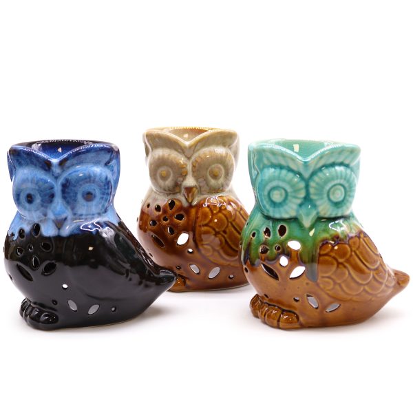 Classic Rustic Oil Burner - Owl Side-on (assorted) - Image 4