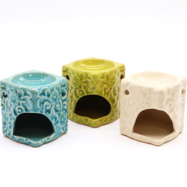 Classic Small Square Floral Oil Burners (aast) - Image 4