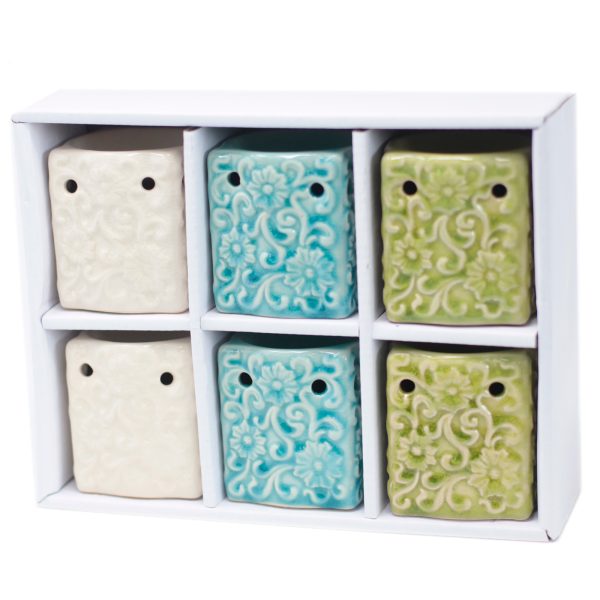 Classic Small Square Floral Oil Burners (aast) - Image 5