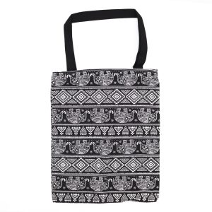 Classic Tote Zipper Bag (Elephants Motif) 40x34cm