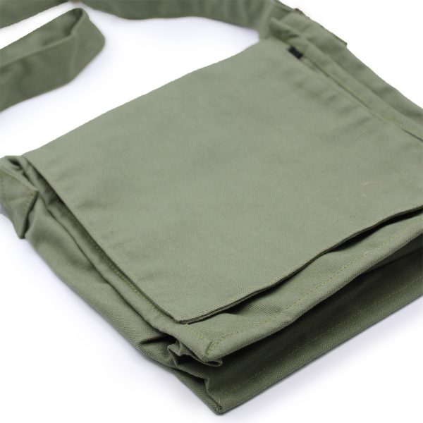 Cotton Canvas Messenger Bag - Natural and Soft Jute - Image 3