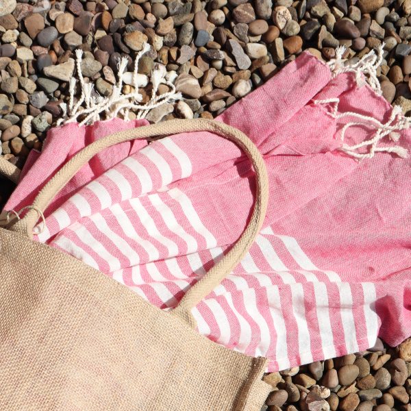 Cotton Pareo Throw - 100x180 cm - Hot Pink - Image 5