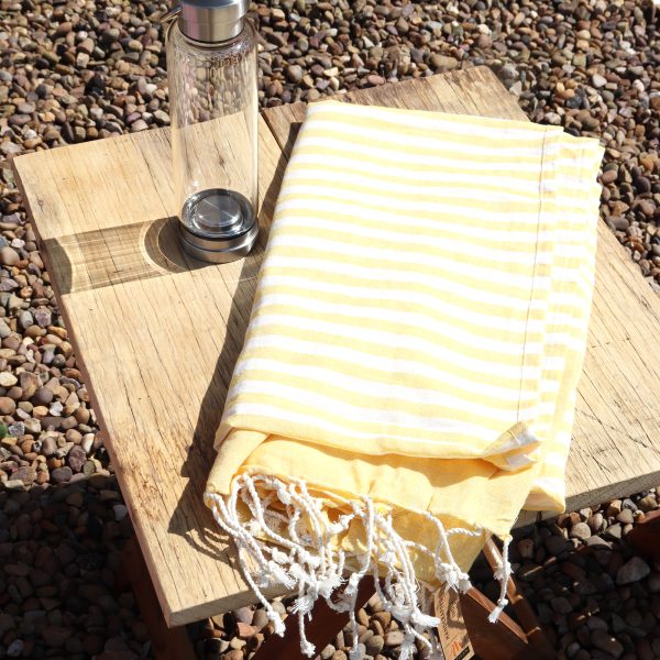 Cotton Pareo Throw - 100x180 cm - Sunny Yellow - Image 5