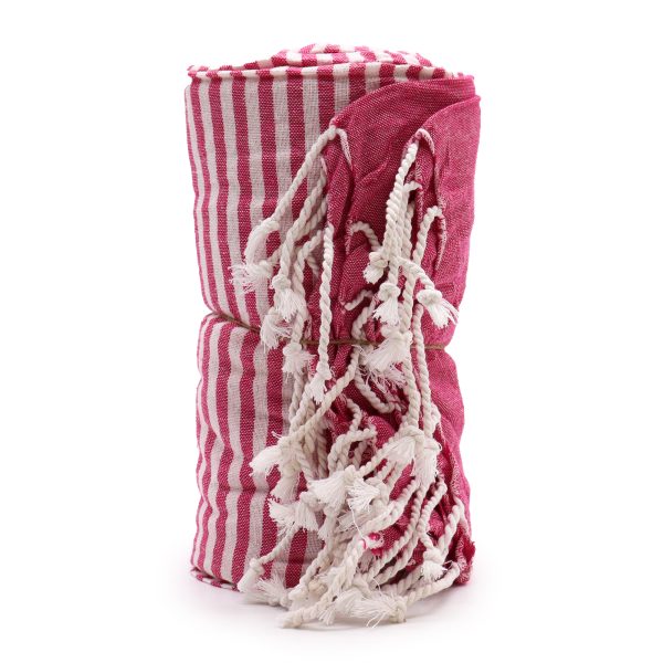 Cotton Pareo Towel - 100x180 cm - Hot Pink - Image 2
