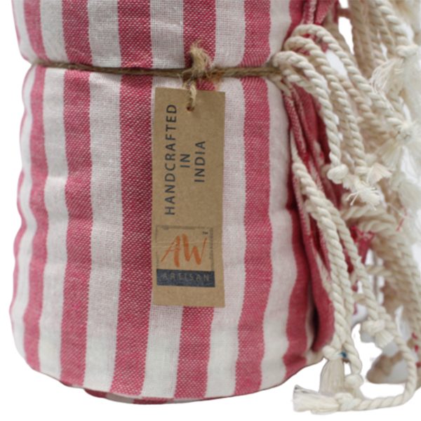 Cotton Pareo Towel - 100x180 cm - Hot Pink - Image 4