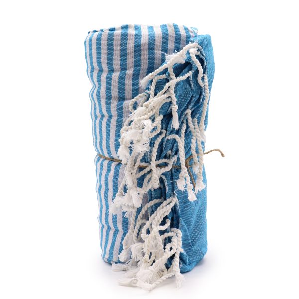 Cotton Pareo Towel - 100x180 cm - Sky Blue - Image 2