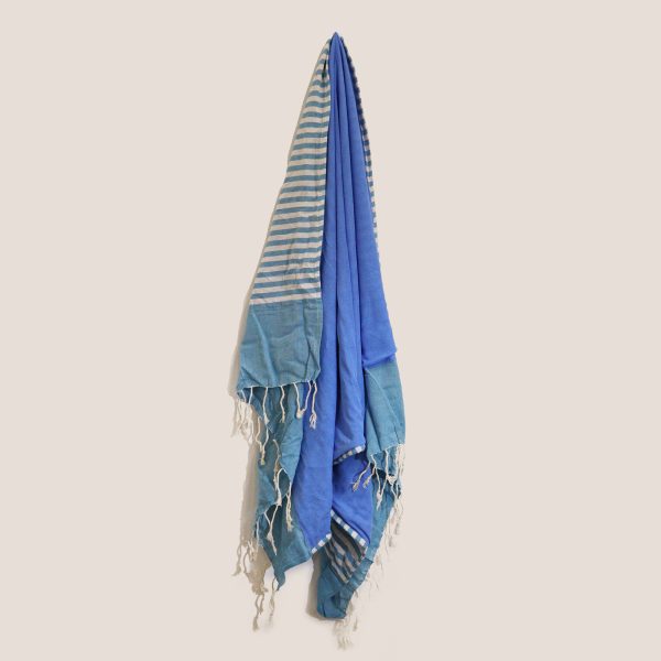 Cotton Pareo Towel - 100x180 cm - Sky Blue - Image 3