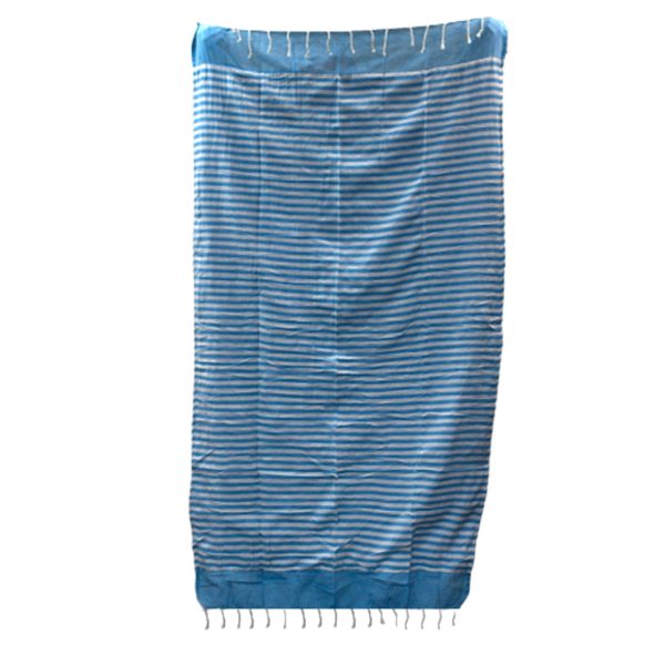Cotton Pareo Throw - 100x180 cm - Sky Blue - Image 3