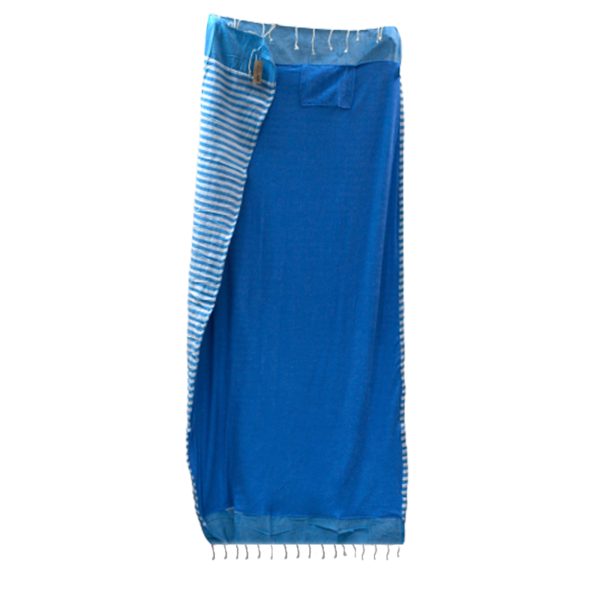 Cotton Pareo Towel - 100x180 cm - Sky Blue - Image 7